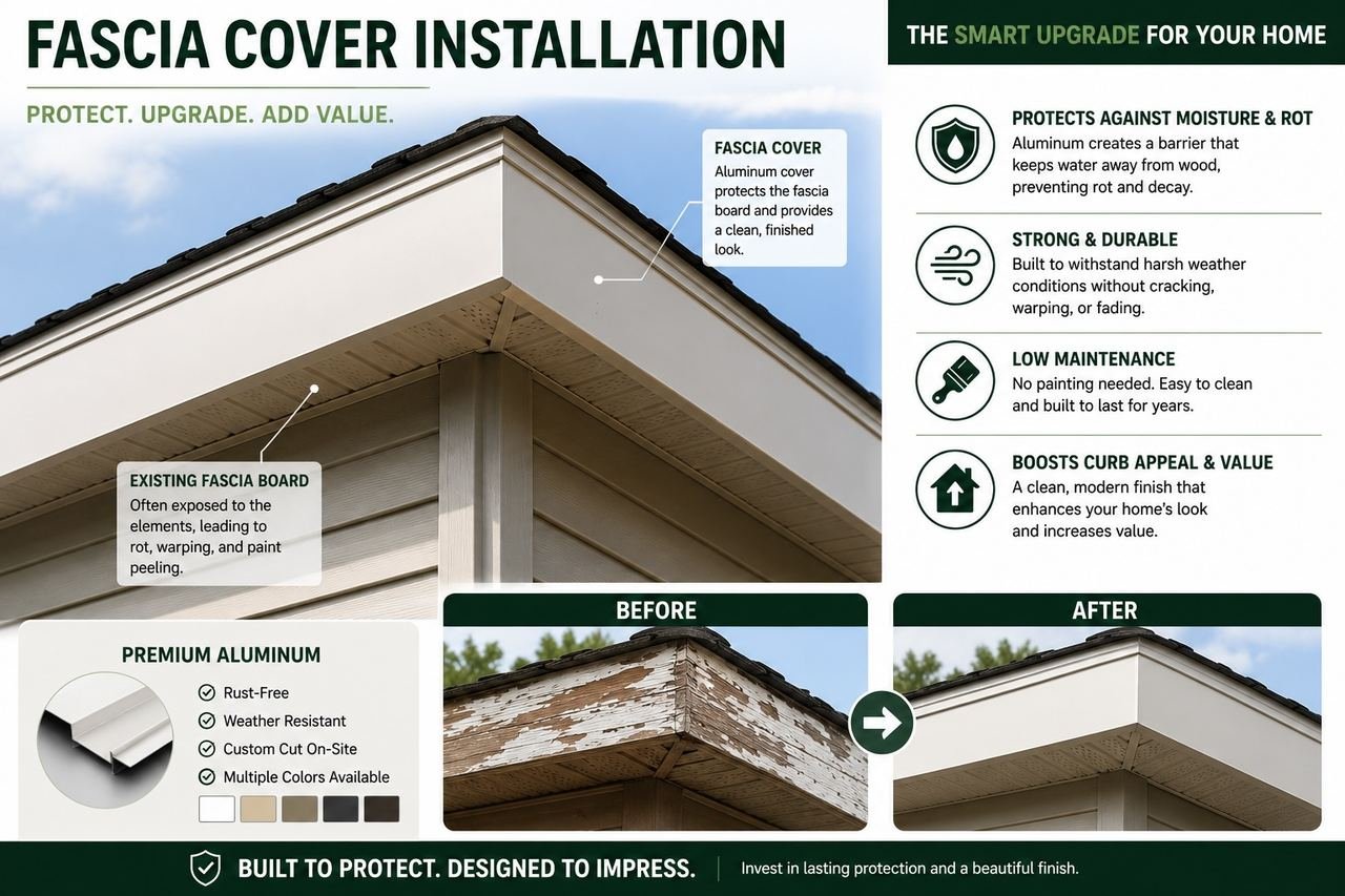 Cubierta y forro de fascia de aluminio en Miami — Emme Gutters