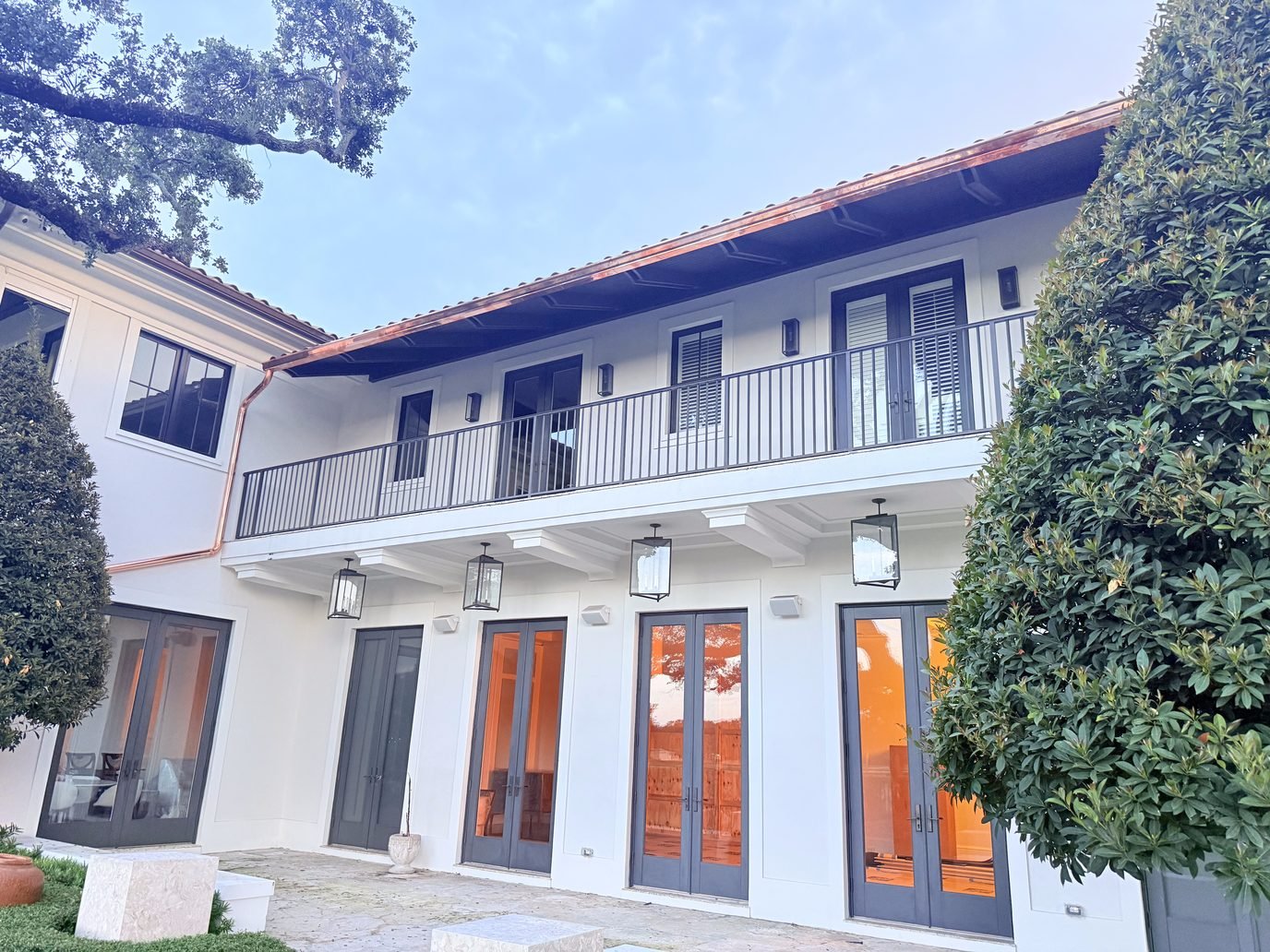 Luxury Miami home with gutters replaced by Emme Gutters